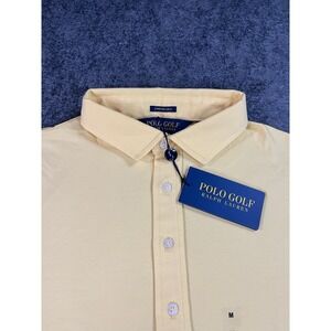 Polo Golf Ralph Lauren Polo Shirt Mens Medium Yellow Soft Stretch Lisle NWT $90